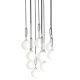 Pendule, Lustre suspendate - Lustra cu 10 pendule pentru tavane inalte, hol, casa scarii Ero X crom 40