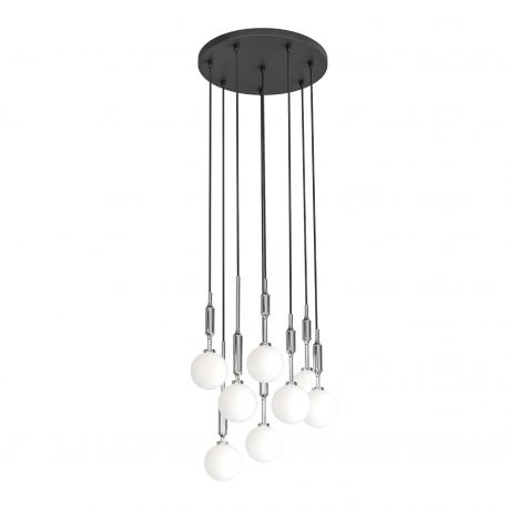 Pendule, Lustre suspendate - Lustra cu 8 pendule suspendate Ero VIII crom 40