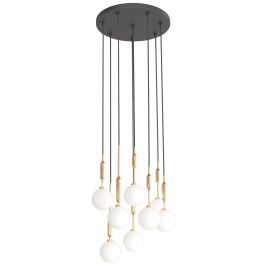 Lustra cu 8 pendule suspendate Ero VIII auriu 40