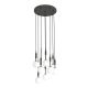 Lustra cu 8 pendule suspendate Ero VIII negru 40