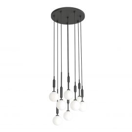 Pendule, Lustre suspendate - Lustra cu 8 pendule suspendate Ero VIII negru 40
