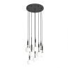 Lustra cu 8 pendule suspendate Ero VIII negru 40