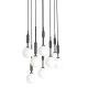 Pendule, Lustre suspendate - Lustra cu 8 pendule suspendate Ero VIII negru 40