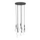 Pendule, Lustre suspendate - Lustra cu 8 pendule suspendate Ero VIII negru 40