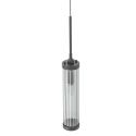 Pendul suspendat din metal negru si sticla Fiatto I