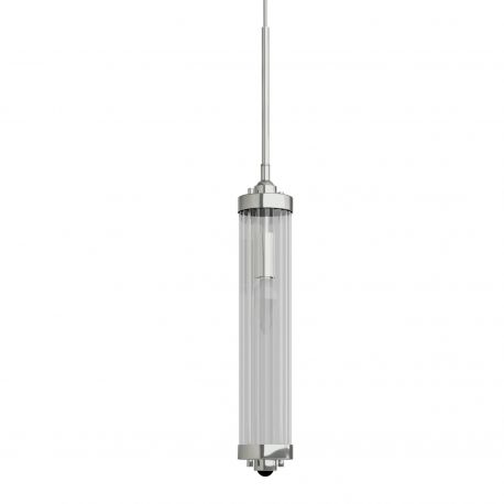 Pendule, Lustre suspendate - Pendul suspendat din metal crom si sticla Fiatto I