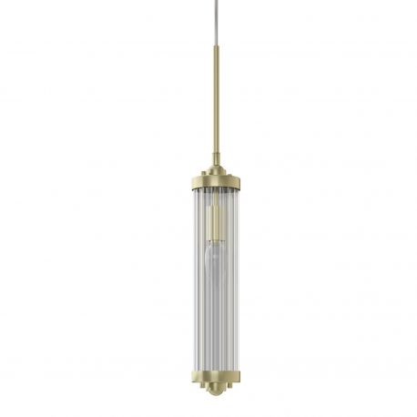 Pendule, Lustre suspendate - Pendul suspendat din metal auriu si sticla Fiatto I