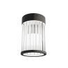 Mini Plafoniera din metal negru si sticla Fiatto PL 8