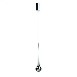 Pendule, Lustre suspendate - Pendul LED din metal cromat cu sticla Cappi