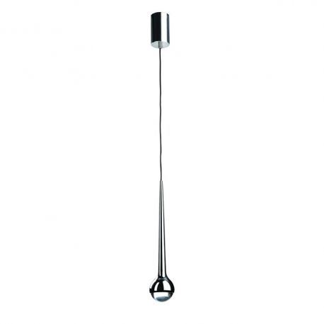 Pendule, Lustre suspendate - Pendul LED din metal cromat cu sticla Cappi
