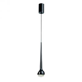 Pendul LED din metal negru cu sticla Cappi