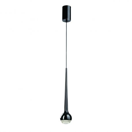 Pendule, Lustre suspendate - Pendul LED din metal negru cu sticla Cappi