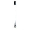 Pendul LED din metal negru cu sticla Cappi
