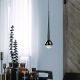 Pendule, Lustre suspendate - Pendul LED din metal negru cu sticla Cappi