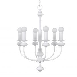 Candelabru alb cu 6 brate Castella