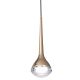Pendule, Lustre suspendate - Pendul LED auriu cu cristal de sticla Crima