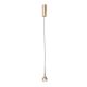 Pendule, Lustre suspendate - Pendul LED auriu cu cristal de sticla Crima