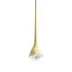 Pendule, Lustre suspendate - Pendul LED auriu satinat cu cristal de sticla Crima