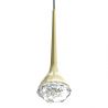 Pendul LED auriu satinat cu cristal de sticla Crima