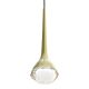Pendule, Lustre suspendate - Pendul LED auriu satinat cu cristal de sticla Crima