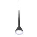 Pendul LED negru cu cristal de sticla Crima
