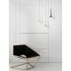 Pendule, Lustre suspendate - Pendul LED negru cu cristal de sticla Crima