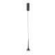 Pendule, Lustre suspendate - Pendul LED negru cu cristal de sticla Crima