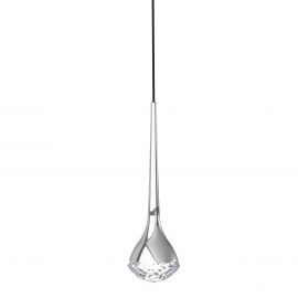Pendule, Lustre suspendate - Pendul LED crom cu cristal de sticla Crima