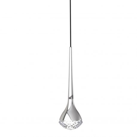 Pendule, Lustre suspendate - Pendul LED crom cu cristal de sticla Crima
