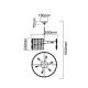 Pendule, Lustre suspendate - Lustra suspendata diametru 55cm, aurie cu cristale de sticla Intero
