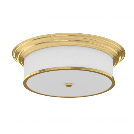 Plafoniere - Plafoniera din metal auriu, tesatura si sticla Famburo 49cm