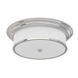 Plafoniere - Plafoniera din metal cromat, tesatura si sticla Famburo 49cm