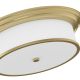 Plafoniere - Plafoniera din metal auriu satinat, tesatura si sticla Famburo 49cm