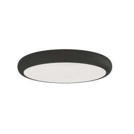 Plafoniere - Plafoniera slim din metal negru, LED CCT Piatto 60cm