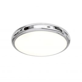 Plafoniere - Plafoniera slim din metal cromat LED CCT Piatto 60cm