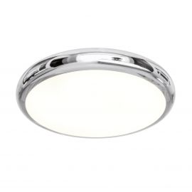 Plafoniere - Plafoniera slim din metal cromat LED CCT Piatto 80cm