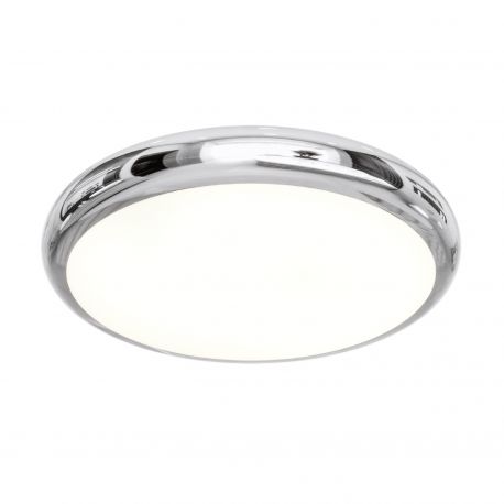 Plafoniere - Plafoniera slim din metal cromat LED CCT Piatto 80cm