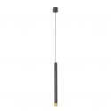 Pendul tubular stil minimalist QI Nero / Gold 40