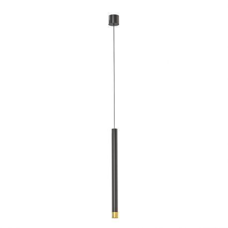 Pendule, Lustre suspendate - Pendul tubular stil minimalist QI Nero / Gold 40