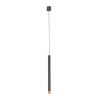 Pendul tubular stil minimalist QI Nero / Gold 40
