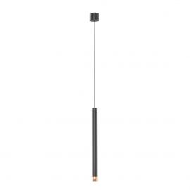 Pendule, Lustre suspendate - Pendul tubular stil minimalist QI Nero / Rose Gold 40