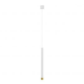 Pendule, Lustre suspendate - Pendul tubular stil minimalist QI Bianco / Gold 40