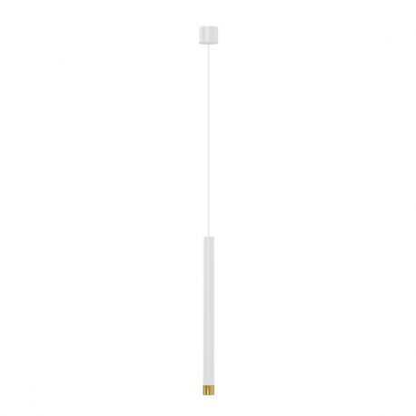 Pendule, Lustre suspendate - Pendul tubular stil minimalist QI Bianco / Gold 40