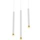 Pendule, Lustre suspendate - Pendul tubular stil minimalist QI Bianco / Gold 40