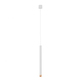 Pendule, Lustre suspendate - Pendul tubular stil minimalist QI Bianco / Rose Gold 40