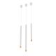 Pendule, Lustre suspendate - Pendul tubular stil minimalist QI Bianco / Rose Gold 40