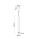 Pendule, Lustre suspendate - Pendul tubular stil minimalist QI Bianco / Rose Gold 40