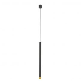 Pendule, Lustre suspendate - Pendul tubular stil minimalist QI Nero / Gold 50
