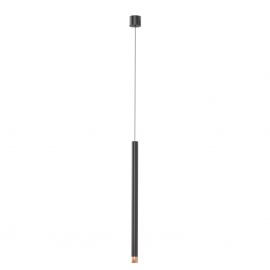 Pendule, Lustre suspendate - Pendul tubular stil minimalist QI Nero / Rose Gold 50