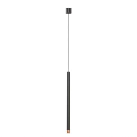 Pendule, Lustre suspendate - Pendul tubular stil minimalist QI Nero / Rose Gold 50